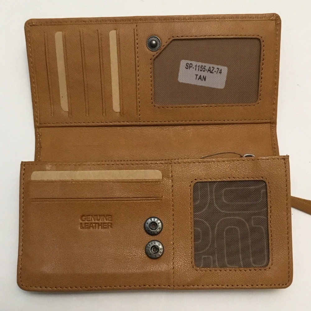 Spikes & Sparrow Tan Leather Wallet NWT